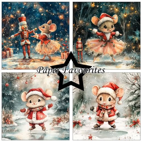 NYHET! Arkpakke - Christmas Mouse 6x6 Inch Paper Pad (PF590)