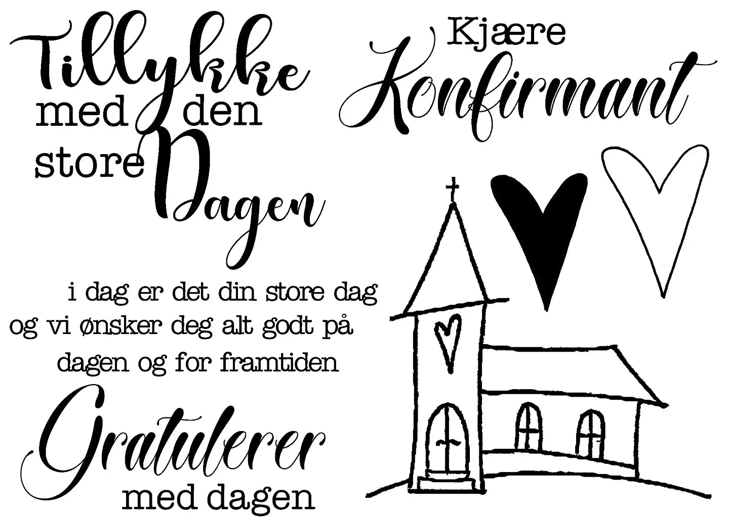 NYHET! Reprint Stempelplate - konfirmant norsk - RSS008