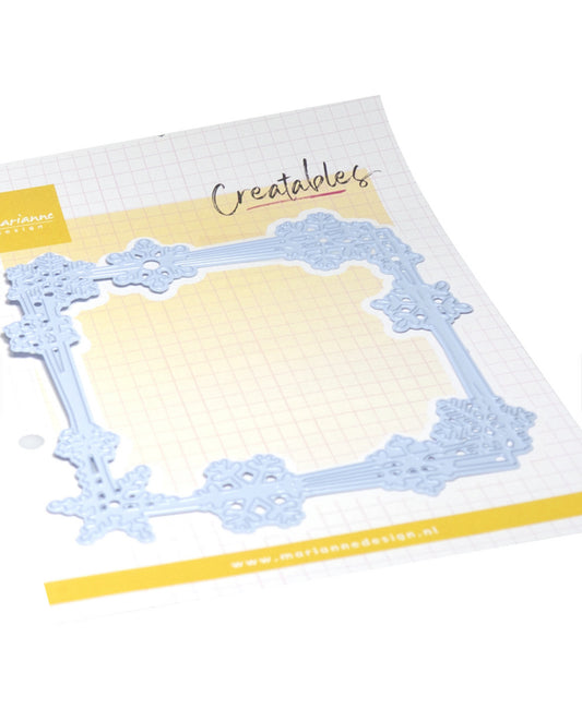 Marianne Design Creatables LR0929 Kvadratisk die med snøkrystaller - Creatable Ice Crystals Square LR0929