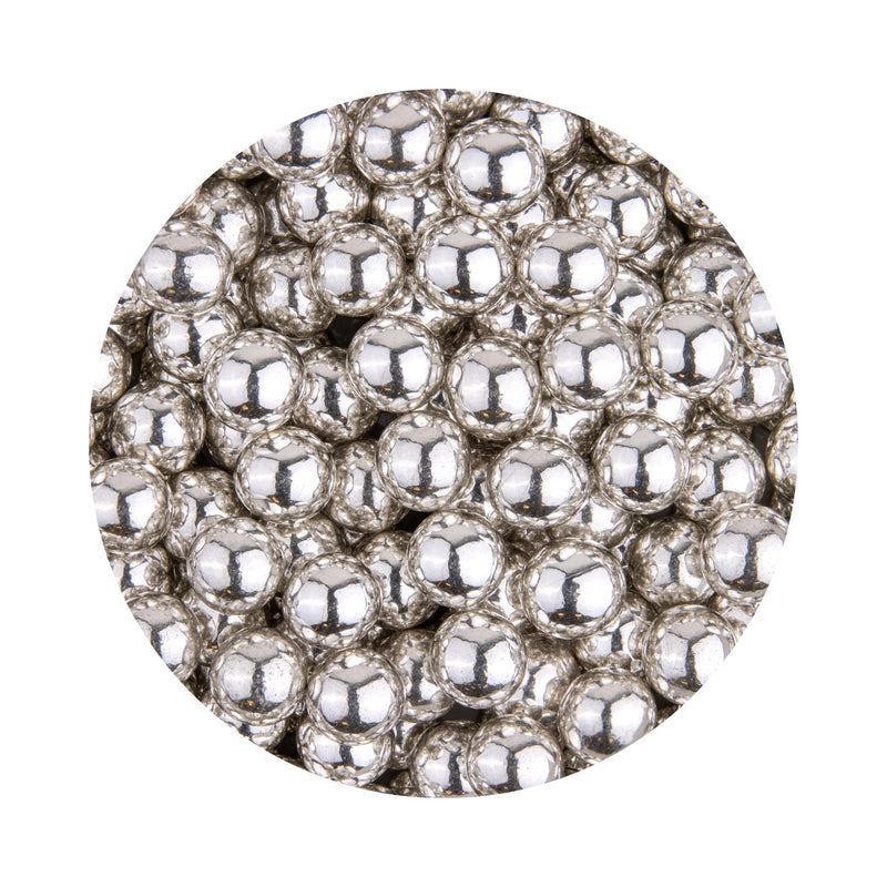 Kakepynt sølvkuler Sjokoladekuler Sølv 11mm 80g