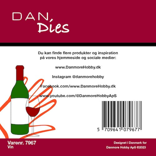 Dan dies Vinflaske og vinglass dies