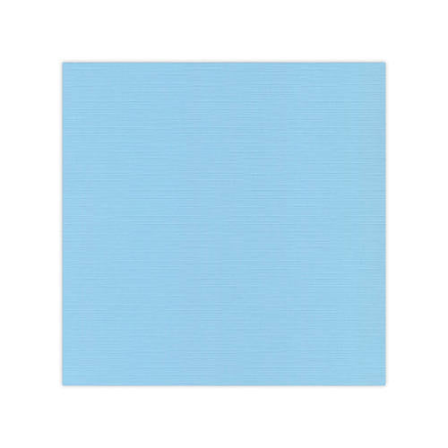 Ensfarget Kartong - soft blue / lys blå - 12x12 250gr linstruktur