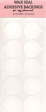 Wax seal adhesive backings Ø25mm- dobbeltsidige limsirkler til å ha bakpå dine voks segl.