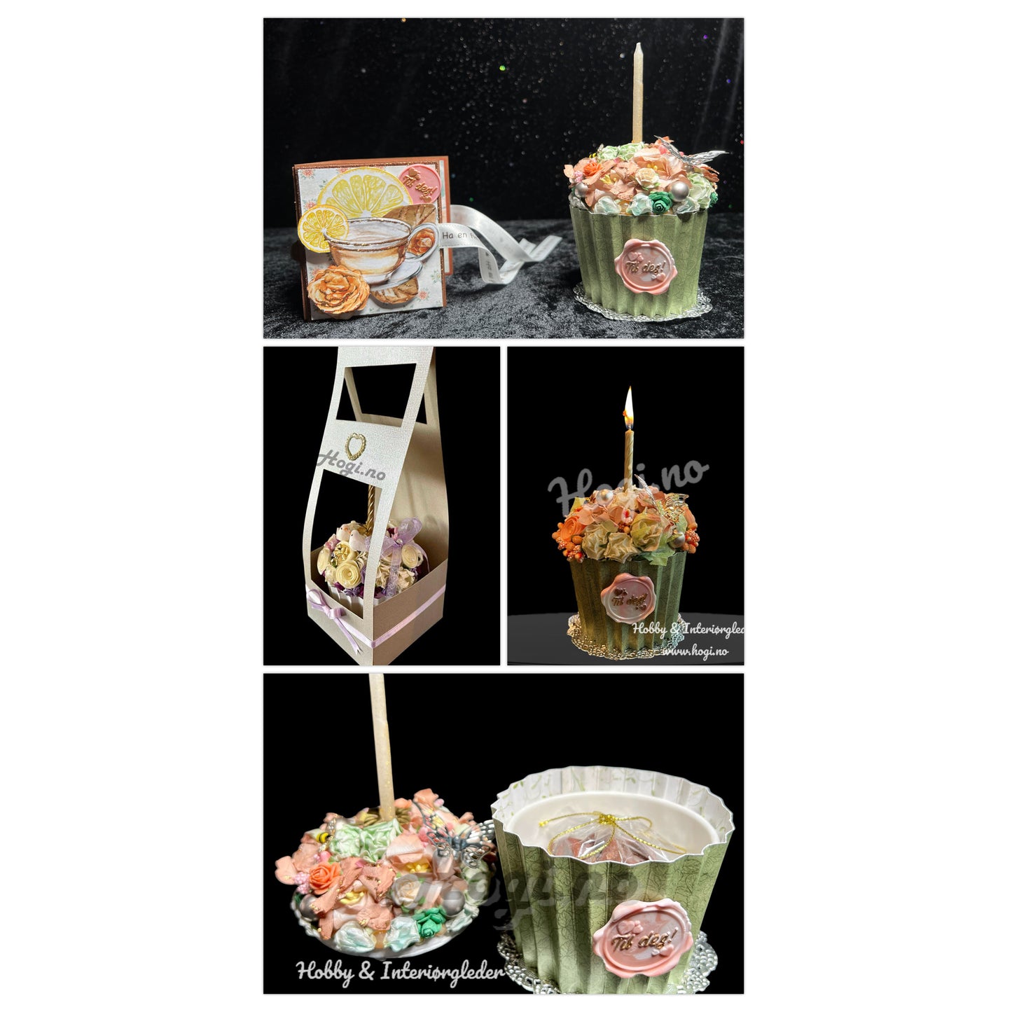 Hobbypakke - Muffins gaveboks med gaveeske-pose