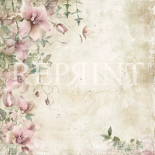 NYHET! Reprint - Girly - Flower vine - 12x12 tosidig mønsterark