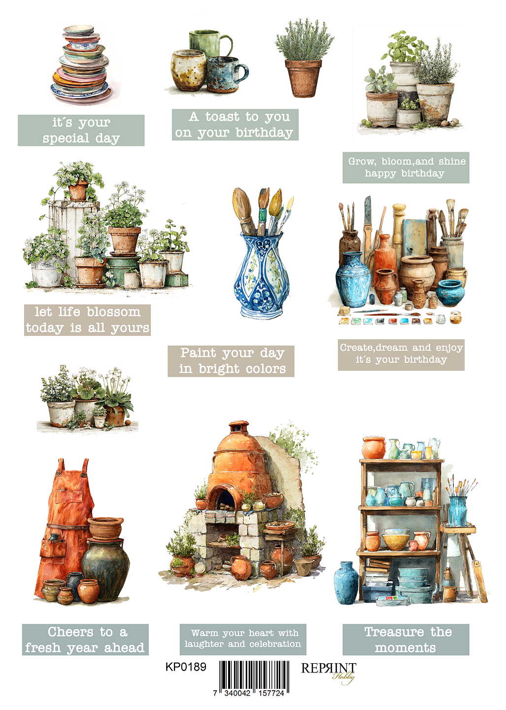 NYHET! Reprint - Papper Klippark - The Potter -A4