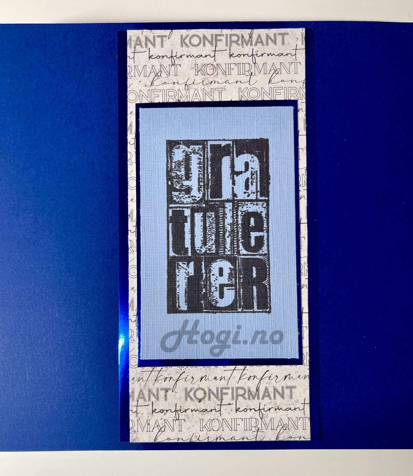 Ensfarget kartong - blå 30,5x30,5 Elegant Blue 12x12 Inch Smooth Cardstock 220gsm -