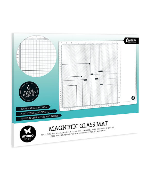 Studio Light Magnetic Glass Mat 4 magnets included. 450x350x10mmm