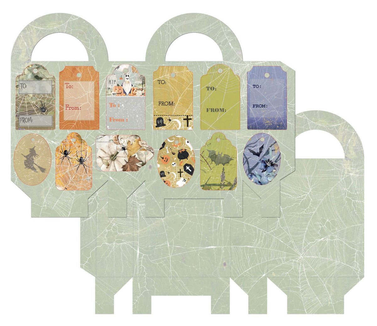 Halloween Die-Cut Gift Bag Pad 96 stk