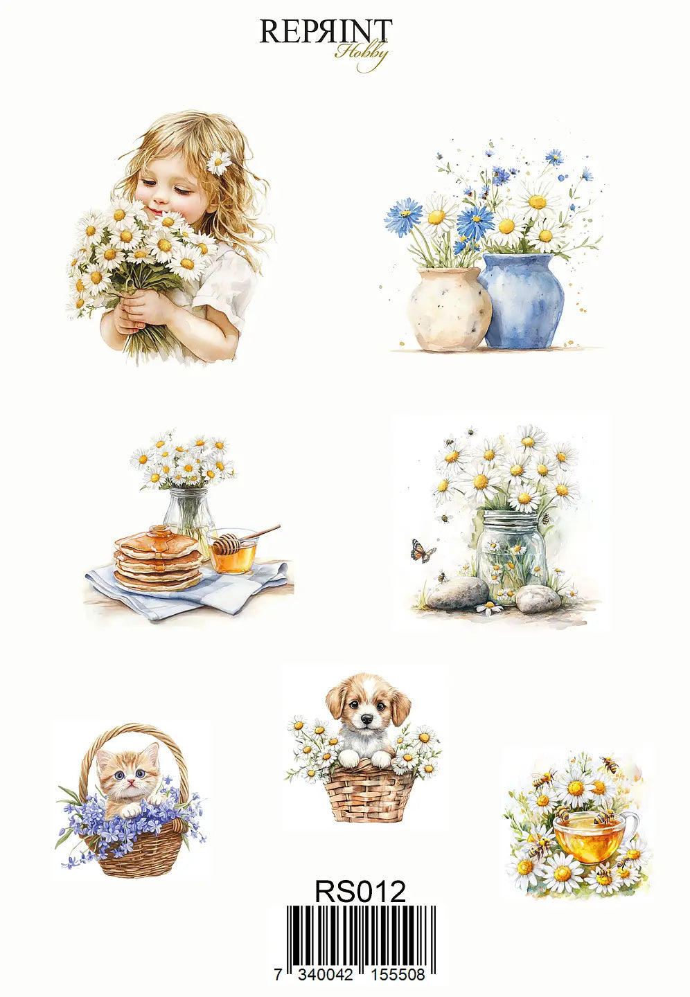 NYHET! Reprint klistremerker - Summer Collection 2 11x16cm