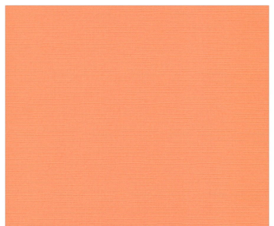 Ensfarget Kartong - Oransje / soft orange 12x12, 240gram . Syrefri. Ensfarget med linstruktur