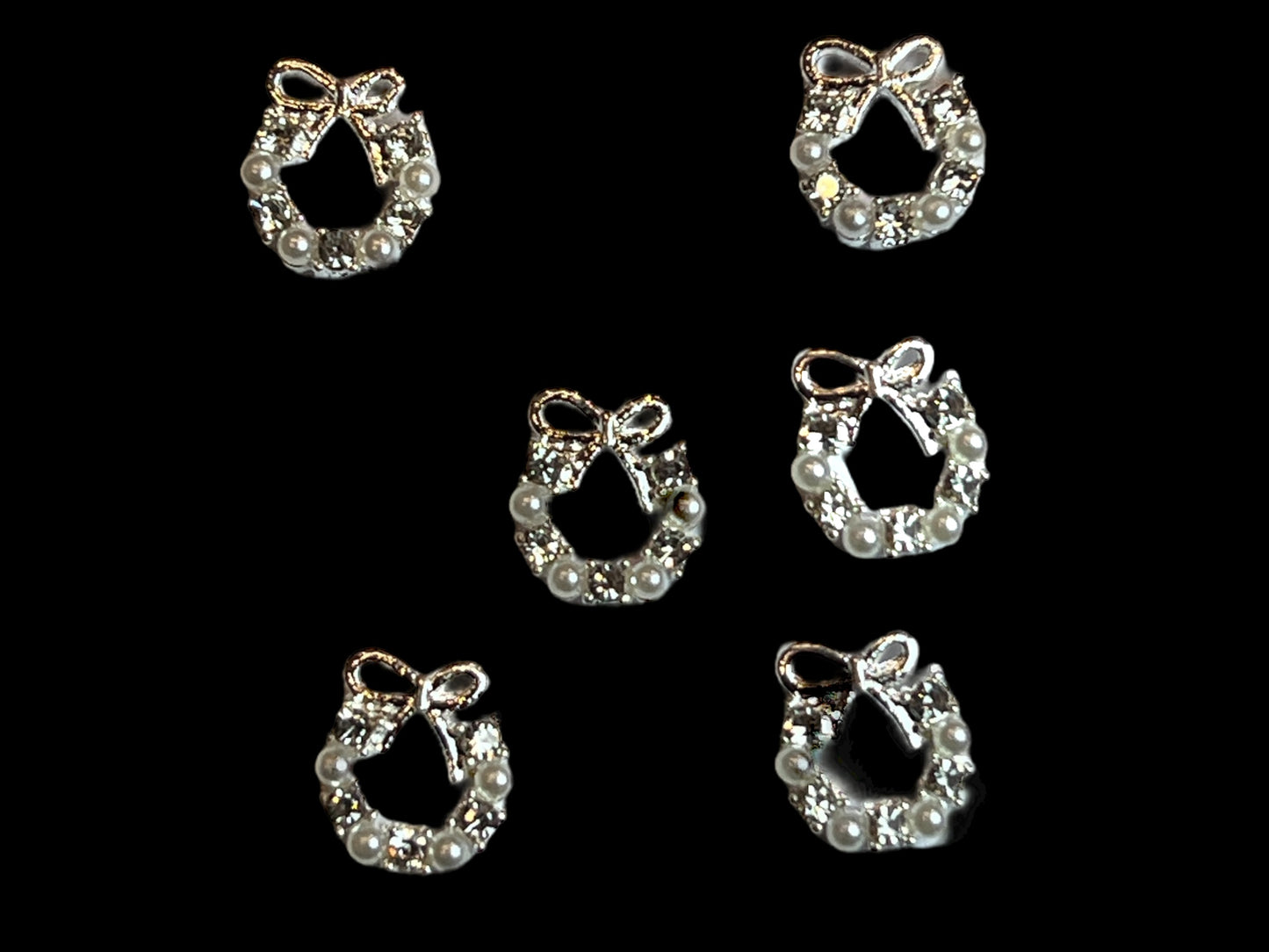 Charms - miniatyr - charms - nydelig bling krans med sløyfe - Velg farge