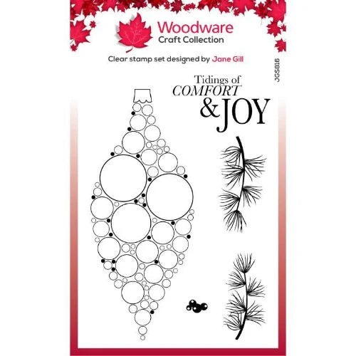 Woodware stempelplate - Big bubble bauble - joy clear stamps ( jgs816