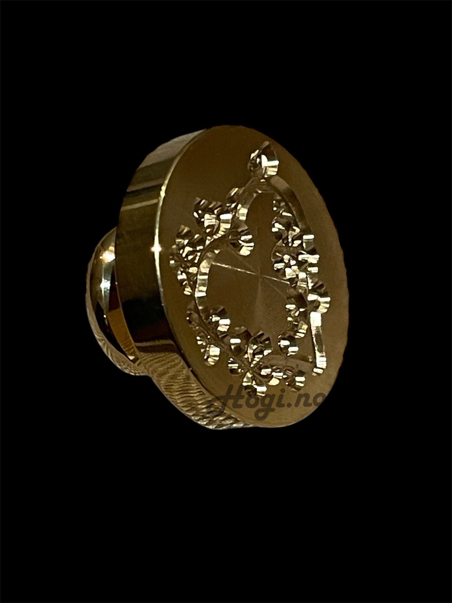 NYHET! Lakkstempel- wax sealing coin- hjerte med blomster Ø:25mm