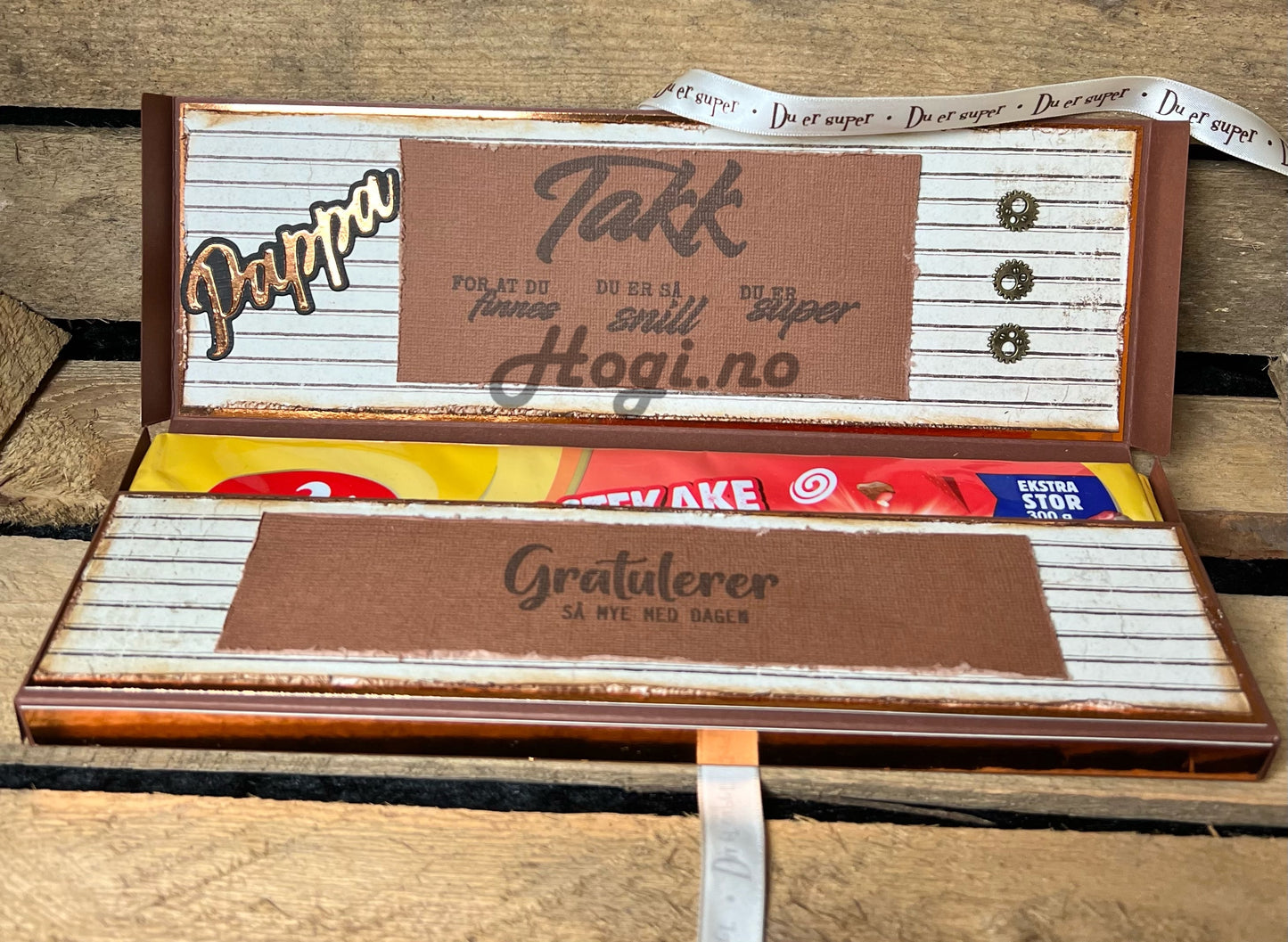 Hobbypakke/ hobbykit - Sjokoladekort til Freia Smakfull serien (ekstra store sjokolader)