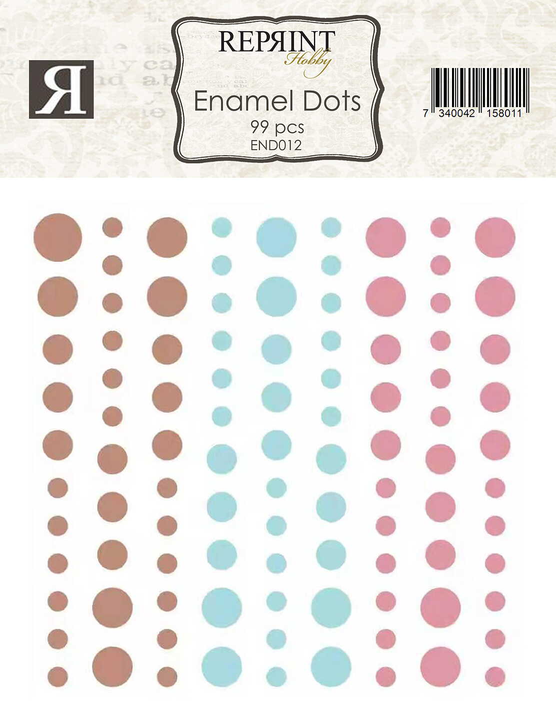 YHET! Adhesive Enamel Dots/ selvklebende dotter /«flate» halvperler The Pottery Collection