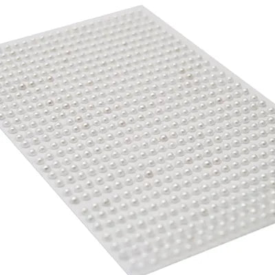 Halvperler m/lim hvit / kremfarget - 3mm st-107