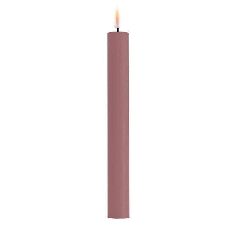 LED Dinner Candle - Lys lilla - 2 stk LED kronelys. H: 24cm