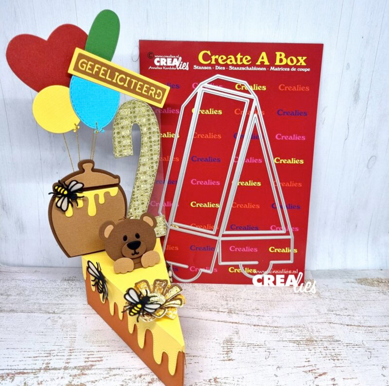 Crealies Create A Box Mini Dies No. 05 Piece of Cake/ kakestykke eskedie