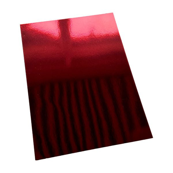 A4 Metallkartong / Speilkartong - rød- Mirror Card Glossy A4 Ruby Red 250gsm