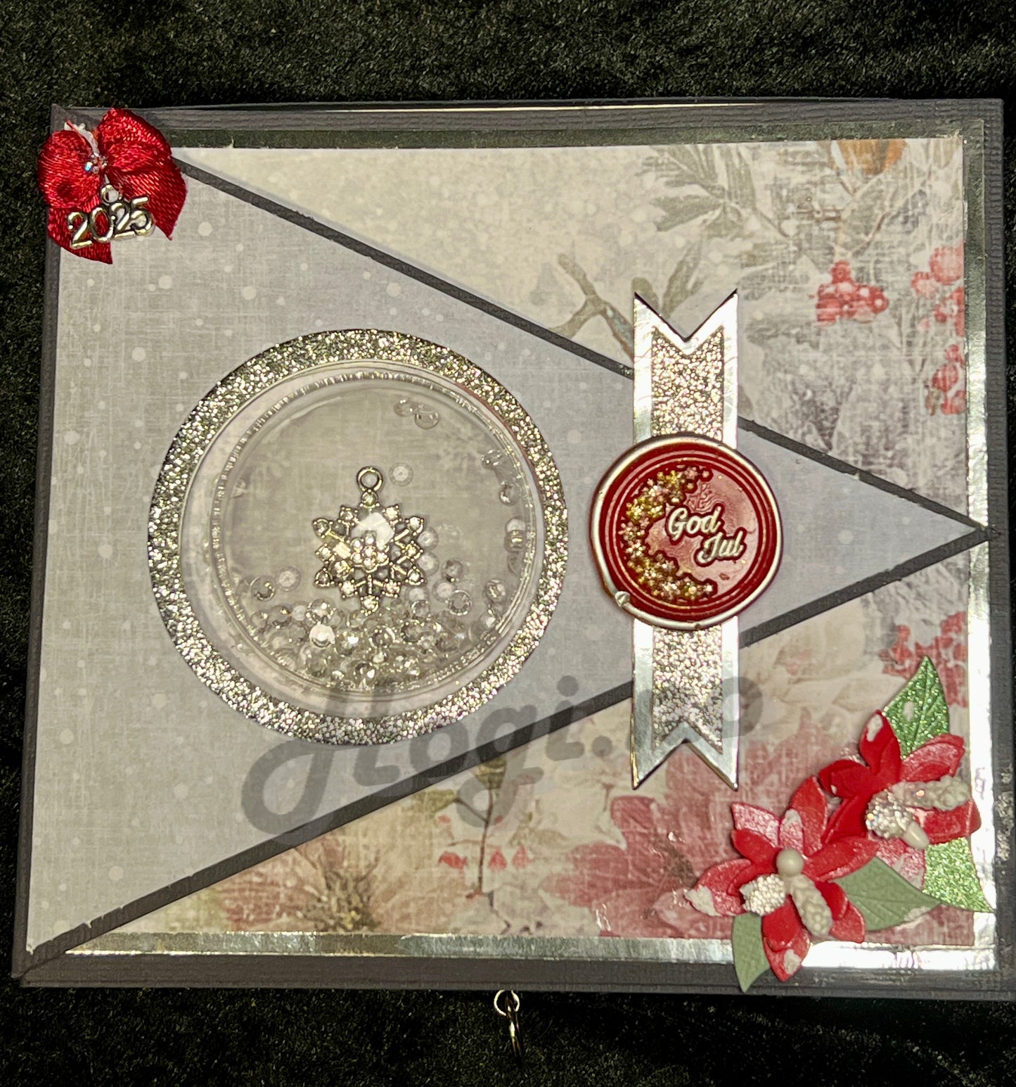 EKSKLUSIV NYHET! Hogi.no’s design: «God Jul med snøkrystaller» ❄️ lakkseglstempel. - Velg mellom 2 størrelser!