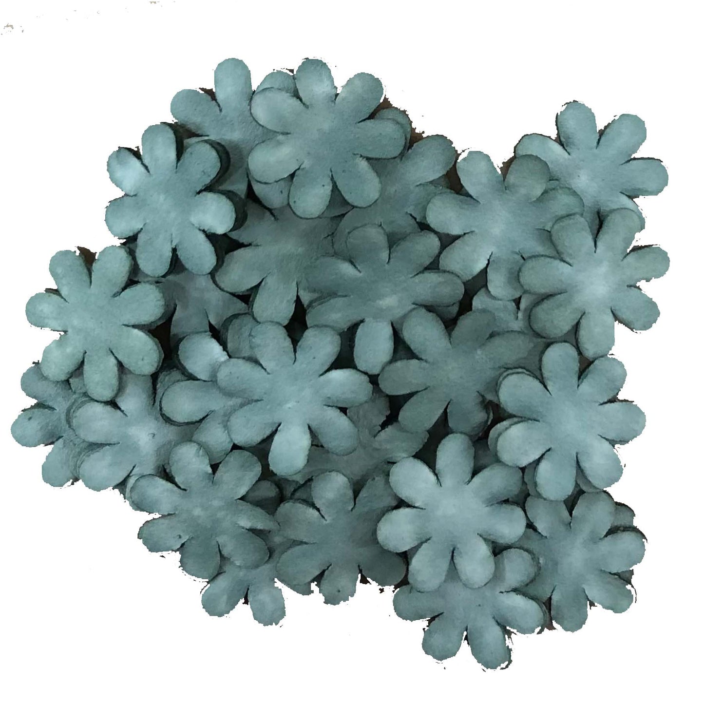 Reprint- Små / mini papirblomster Mosegrønn , Ø:16mm -100 stk i pk