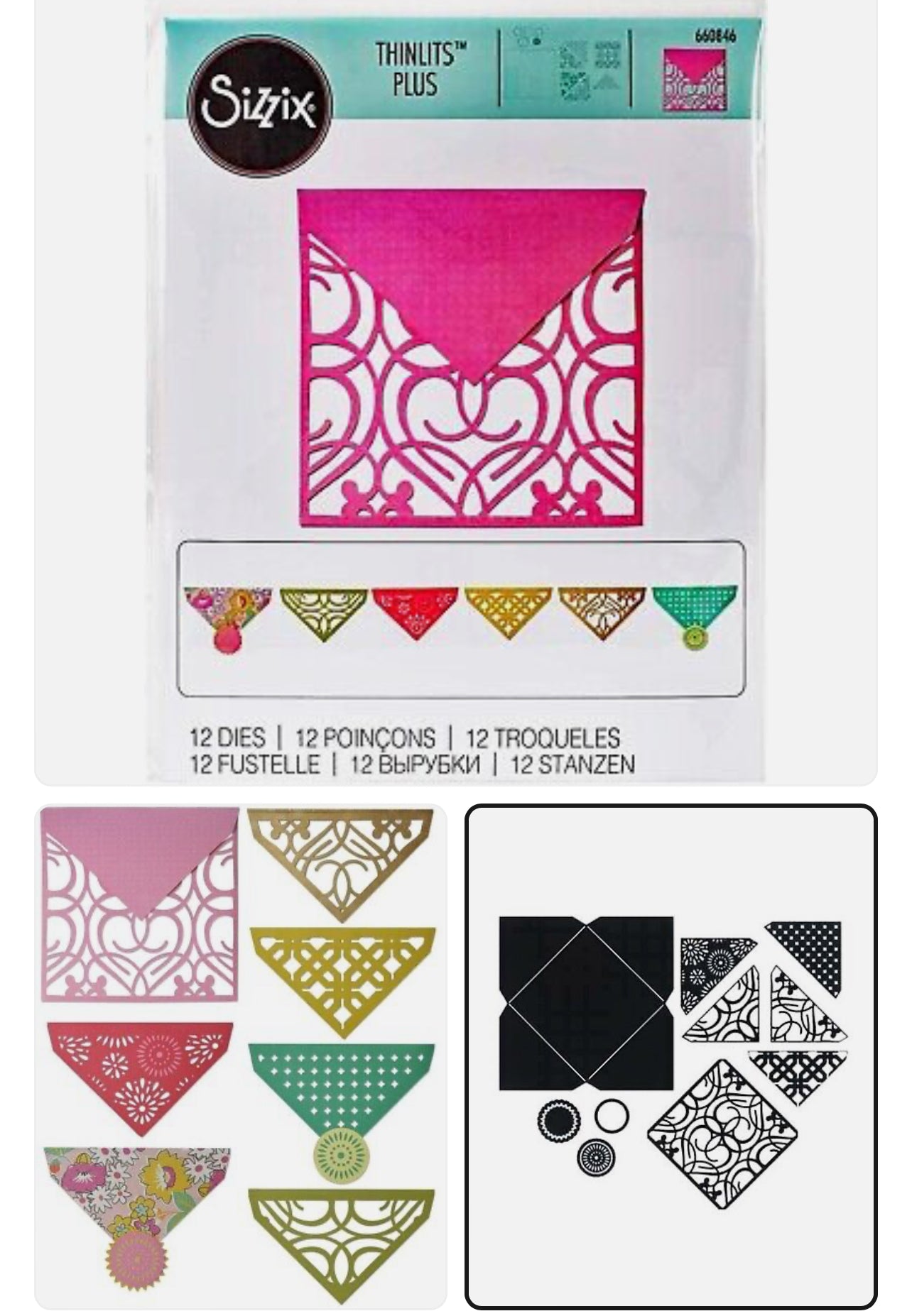 SALG!! Sizzix Thinlits Plus - Konvolutt-die.