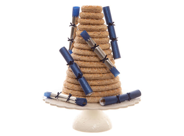 KNALLBON-BON - mørk blå med sløyfe 2ass 15cm 6 stk