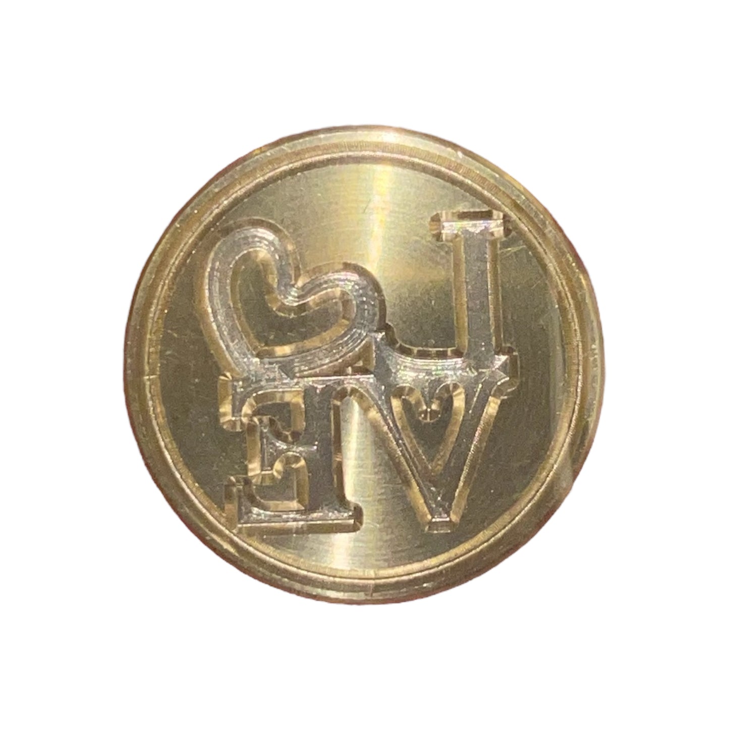 lakkstempel- wax sealing coin - «L❤️VE» love - lakkstempel segl