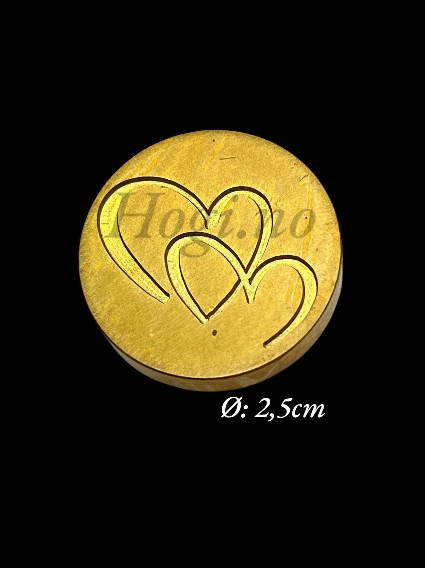 lakkstempel- wax sealing coin - hjerter - lakkstempel segl