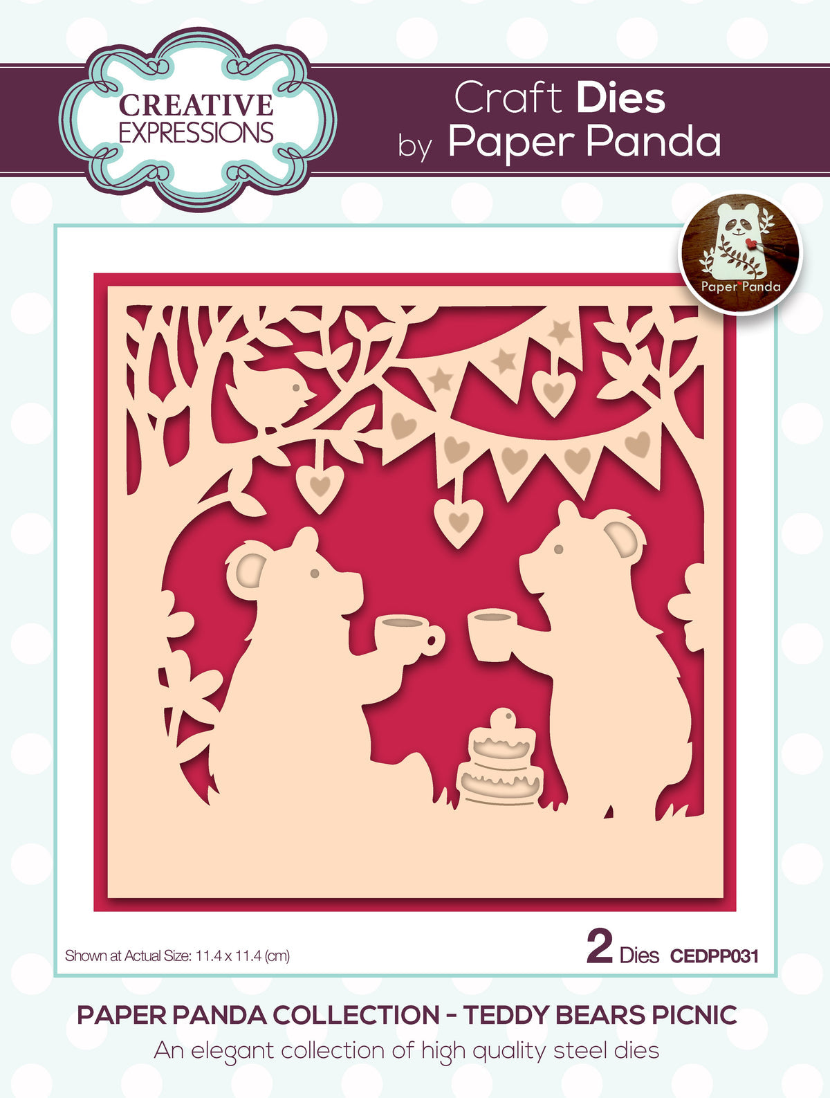 Creative Expressions Paper Panda Craft Die teddy Bears picnic