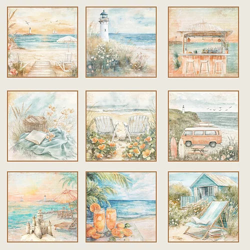 NYHET! Reprint- The Beach Tags - RP0704 - 12x12
