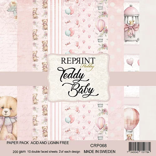 Reprint - Mønsterark / arkpakke - Teddy Baby 12'x12' - CRP068