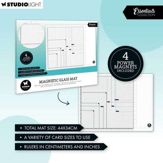 Studio Light Magnetic Glass Mat 4 magnets included. 450x350x10mmm