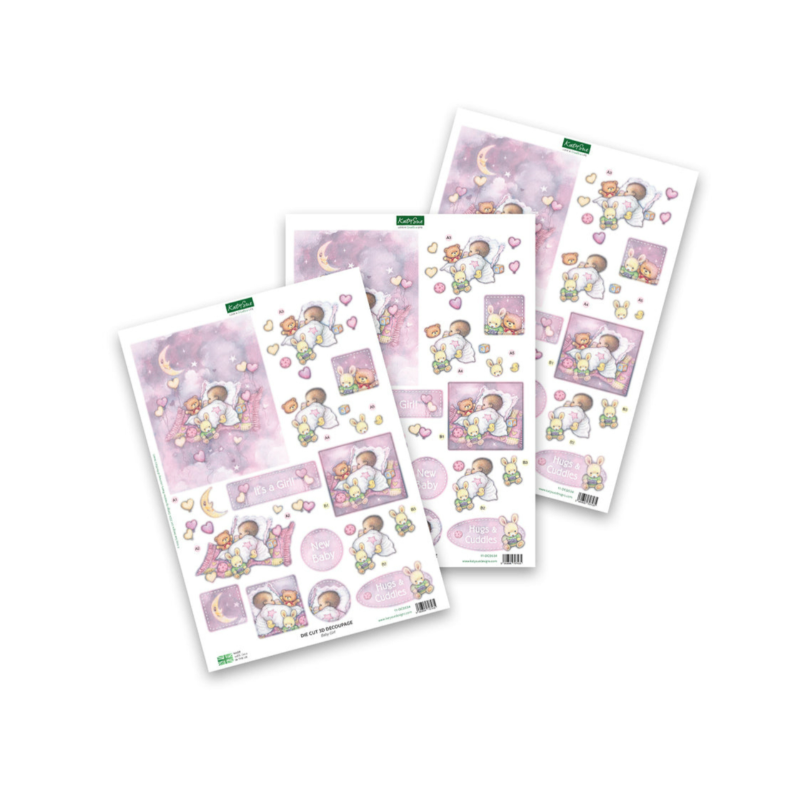 3D klippark - baby boy blå - 3D Die Cut Decoupage Layers