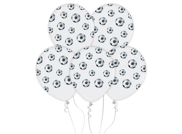 Latex ballonger - Fotball - 5 assortert pr pk - 12inch