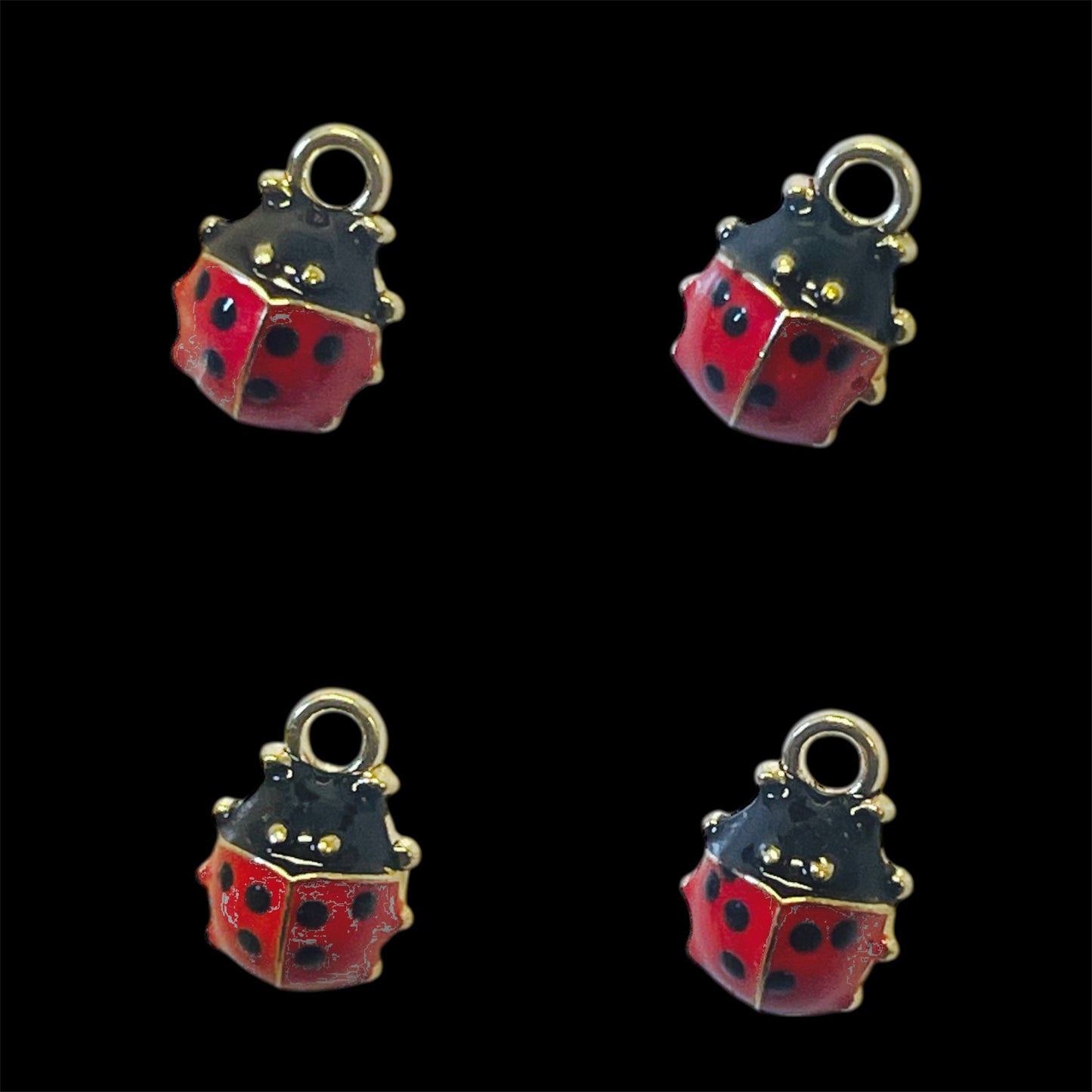Charms - Lykkedyr / marihøne 🐞 - 4 stk