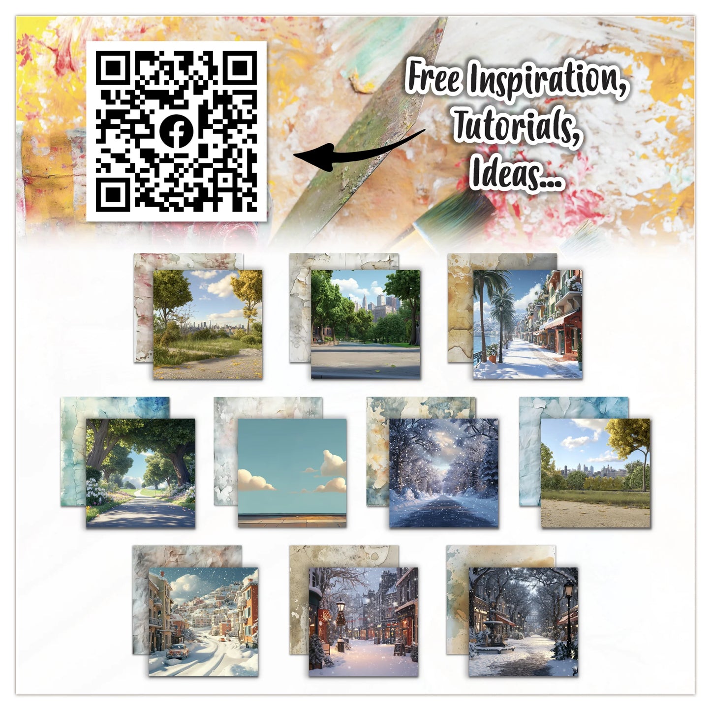 Aall and Create Weathered Wanderings 6x6 Inch Design Paper Faded Horizons