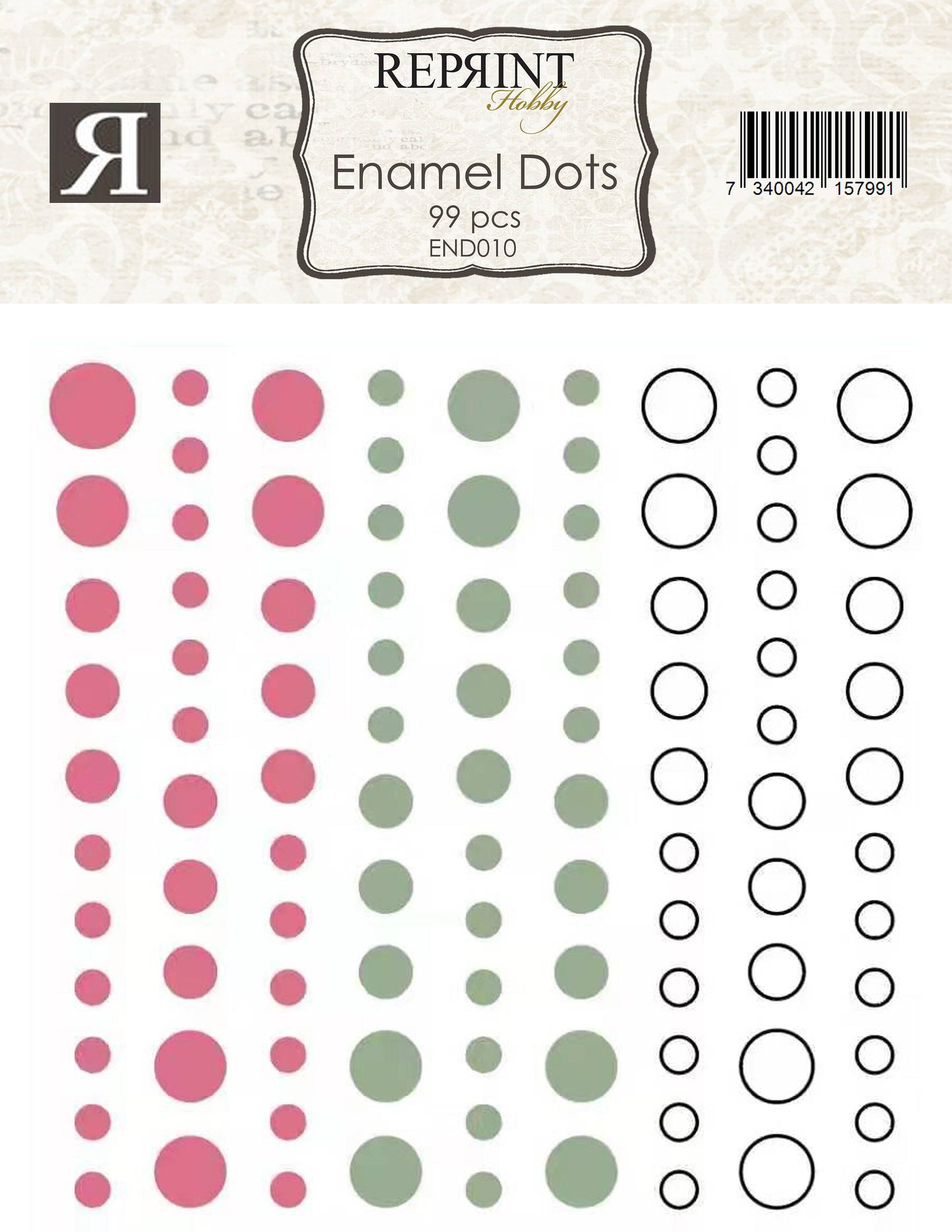 NYHET! Adhesive Enamel Dots/ selvklebende dotter /«flate» halvperler -Summer garden collection