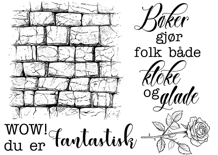 NYHET! Reprint Stempelplate - The Bookshop Collection - RSS002