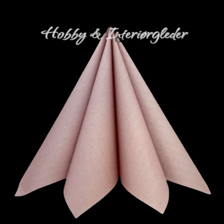 Servietter - middag - Grey rose / støvrosa - 12 stk 40 x 40cm