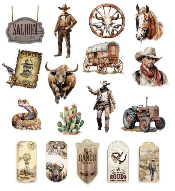 Papers for you - die cuts - Wild west ollection