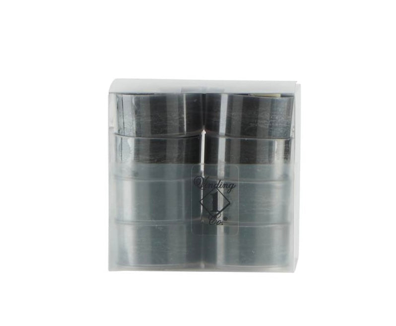 Telys - svart - 16stk - 4t brenntid ( gjennomsiktig plastkopp)