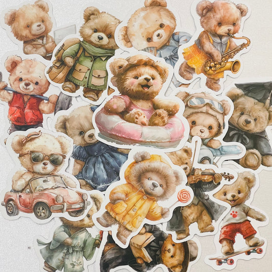 INTRODUKSJONSTILBUD klistremerker / stickers - Bamser - 15 ass designs