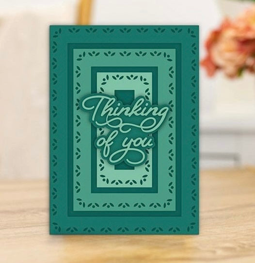 Gemini dies - Nesting Frame Ditsy Floral Rectangle Frames Elements Dies (GEM-MD-ELE-DFRE)