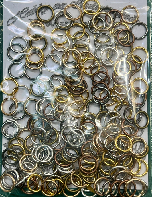 O-ringer - jumprings mix - kobber/ sølv/ gull ringer - Ø7mm