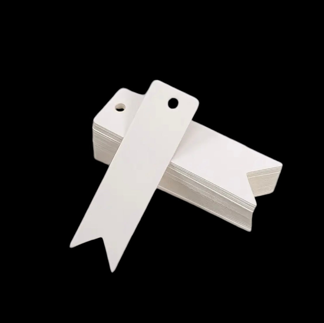 Tags 2cm x 7cm - Hvit - 20 stk i pk