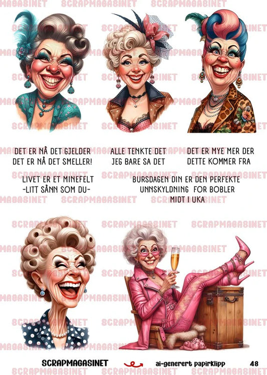 Motivark/ klippark / papirklipp 48 Du er den du er