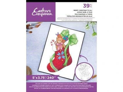 Crafters Companion - Card Front Colouring Pads - Merry Christmas To All