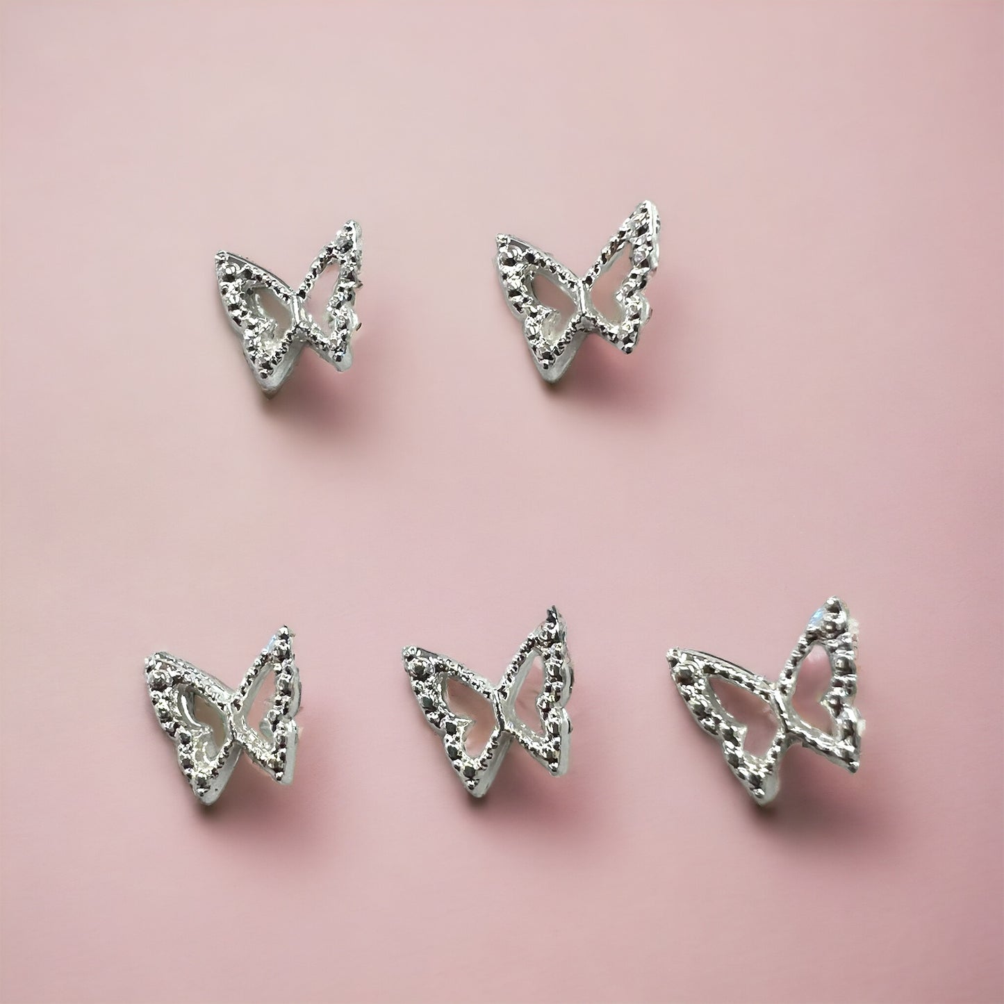 Charms - miniatyr - metallcharms - sommerfugl